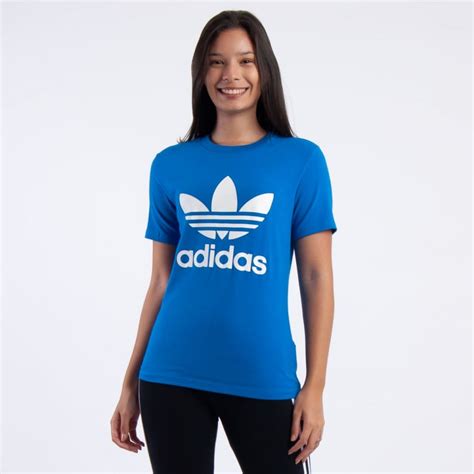 camiseta adidas original trefoil azul clara